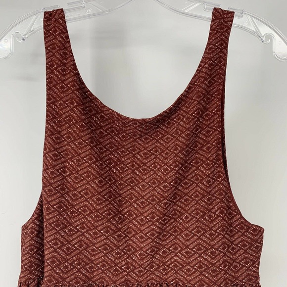 Red Scoop Back Wide Leg Cheeky Romper XS - Picture 4 of 7